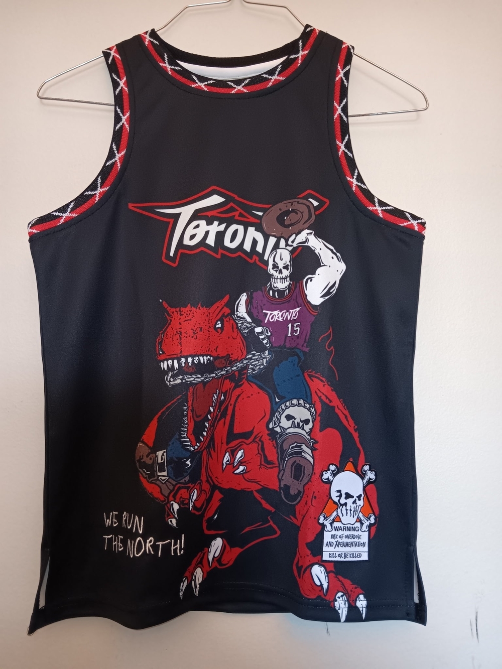 Toronto Vince Carter Graphic Black & Red Kids Tank Top